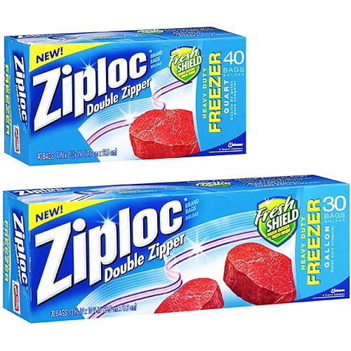 Ziploc Fresh Shield Double Zipper Freezer Bags 30 Ct Gallon 40 Ziploc Fresh Shield Double Zipper Freezer Bags 30 Ct Gallon 40 Quart