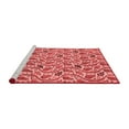 thumbnail image 2 of Ahgly Company Machine Washable Indoor Square Abstract Red Modern Area Rugs, 7' Square, 2 of 4