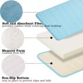 thumbnail image 2 of Memory Foam Bath Mat Non Slip Absorbent Super Cozy Velvet Bathroom Rug Carpet Super Water Absorption Bathroom Carpet Non-Slip Thick Bathroom Mat (20" X 32", Blue), 2 of 5