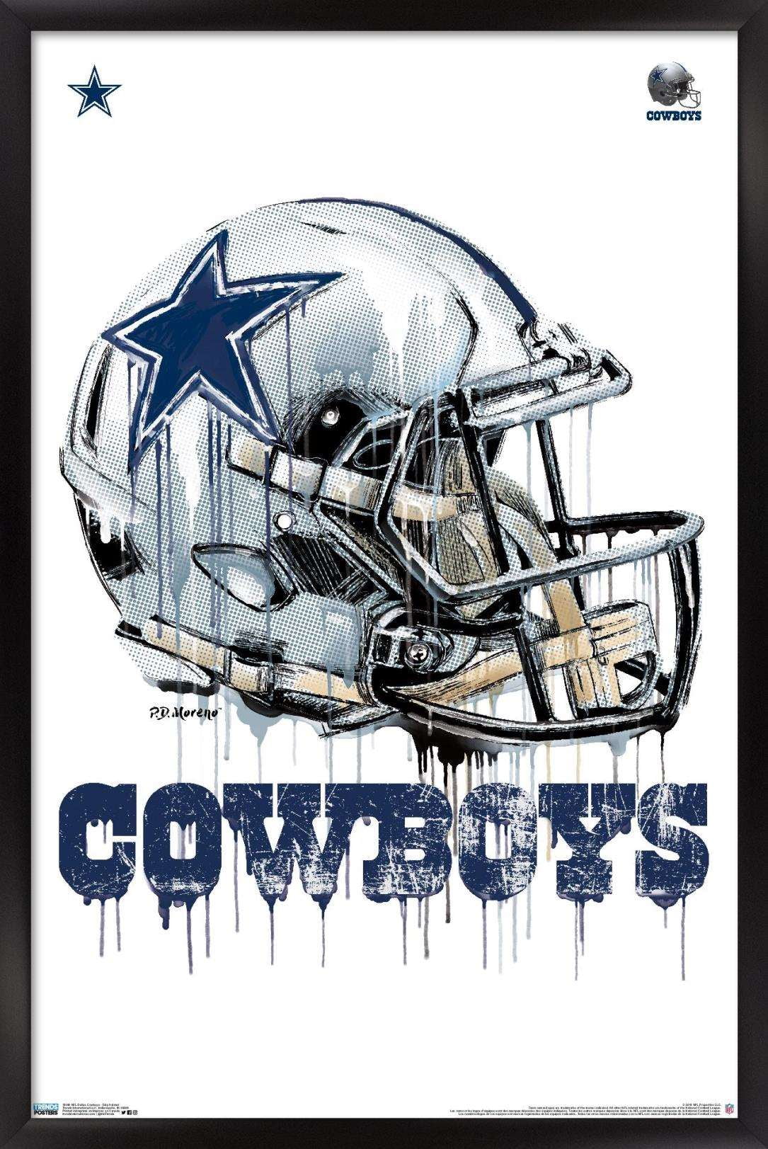 NFL Dallas Cowboys Drip Helmet Poster