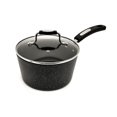thumbnail image 1 of Starfrit The Rock 1.9L (2Qt) Non-Stick Saucepan with Lid - Durable Forged Aluminum - Oven Safe - PFOA Free - Easy to Clean - Black, 1 of 8