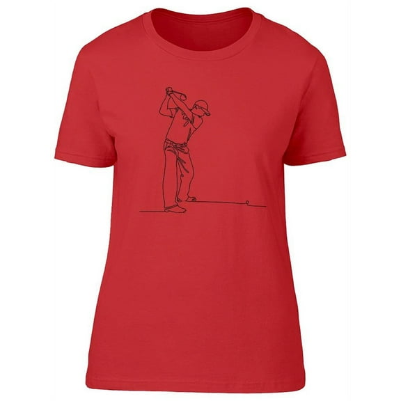 Male Golfer Playing Golf T-Shirt Women -Image by Shutterstock, Female 3X-Large