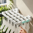 thumbnail image 6 of Hidden Foldable Wall Mount Clothes Drying Rack, Retractable Collapsible Laundry Hanging Drying Shelf, Space Saving Laundry Rack, Fold In Clothes Organizer, Punch-Free Drying Holder, 6 of 7