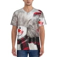 thumbnail image 4 of Haiem Hip Hop Hipster Baseball Jersey Button Down Shirts Sports Uniforms Men Women Jersey(Christmas Snowman With Hat,Medium), 4 of 9