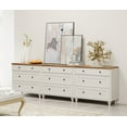 thumbnail image 2 of Large Dresser for Bedroom with 9 Drawers, Kids Dressers with Wide Chest of Drawers, Modern Wooden Closet Storage Cabinet Organizer, Dressers for Living Room & Nursery & Hallway & Baby Room, White, 2 of 8