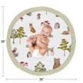 thumbnail image 4 of Sweet Jojo Designs Woodland Forest Animals Boy Girl Gender Neutral Unisex Baby Play Mat Tummy Time Activity Infant Playmat Playpen Tent Teepee Floor Animal Friends Brown Bear Hedgehog Deer Watercolor, 4 of 4