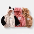 thumbnail image 4 of Sopiago Toddler Girls Boys Fleece Jacket Winter Jacket for Baby Boy Girl Clothes Coat Warm Sweater White,18-24 Months, 4 of 4