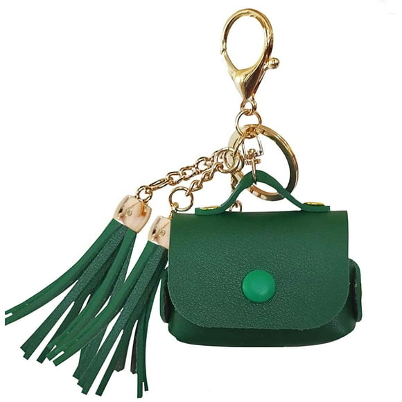 Charging Case Cover for Apple Airpods Pro, PU Leather Case Compatible with Apple Airpods Pro Charging Case - Green(Tassels)