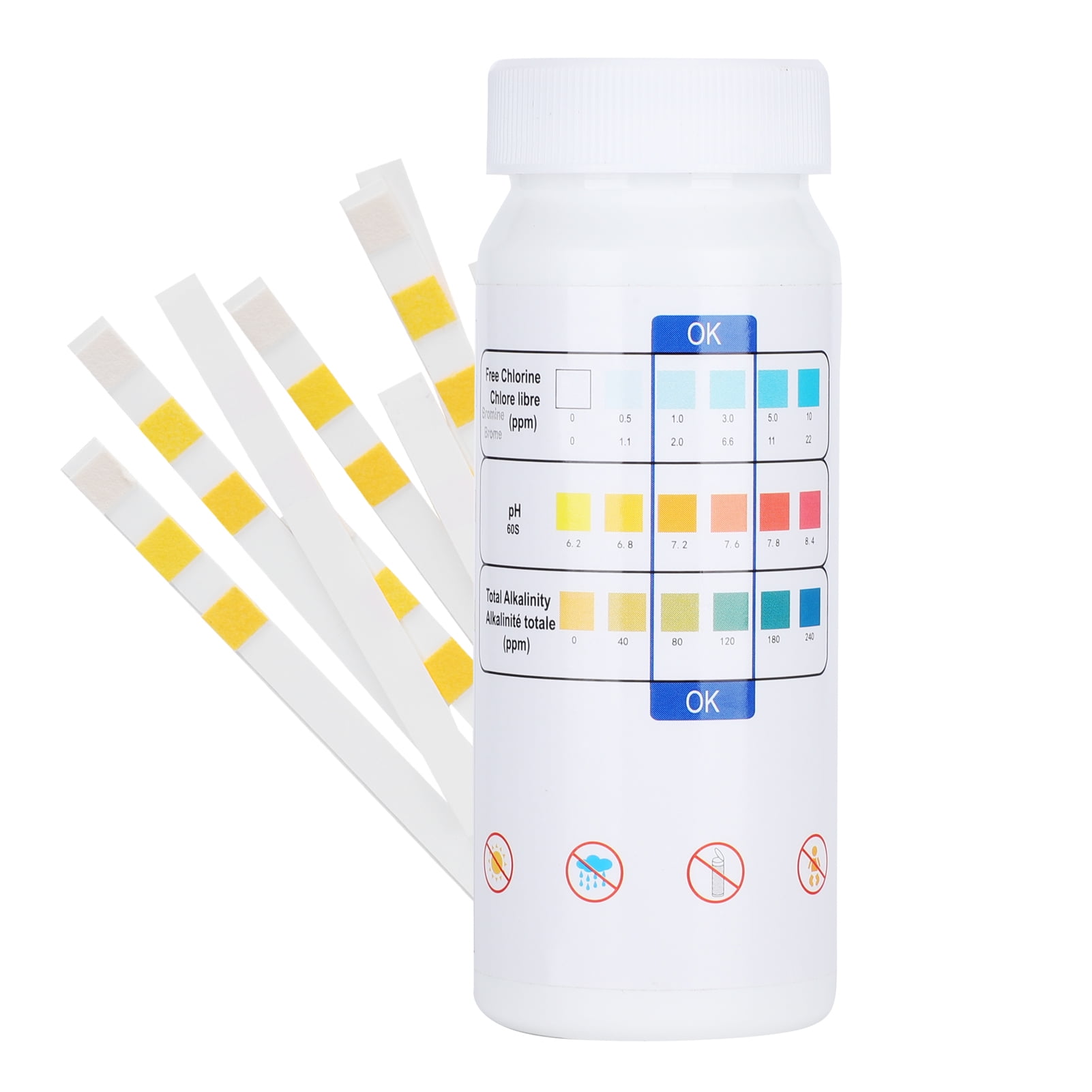 Fosa 3in1 Water PH Test Paper Swimming Pool Chlorine Test Strips Pool