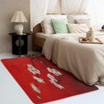 thumbnail image 3 of 3x5 Rug, Cherry Blossom Rug & Home Decor - Front Door Mat Indoor Entrance, Floral Rugs for Entryway, Washable Non Slip Soft Low Pile Small Area Rug, Burgundy Carpet & Room Decorations Y-&165, 3 of 7