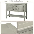 thumbnail image 5 of 46" Console Table with Drawer, Farmhouse Narrow Console Couch Sofa Table for Living Room, Modern Buffet Cabinet Sideboard Hallway Foyer Entrance Table, Wood Entryway Table with Shelf, Gray, A1669, 5 of 7