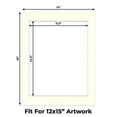 thumbnail image 2 of Cream Linen Picture Frame Mat for 14x18 Frames - Fits 12x15 Photos - 25 Mats, 2 of 7