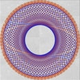 thumbnail image 1 of Ahgly Company Indoor Square Patterned Purple Novelty Area Rugs, 3' Square, 1 of 6