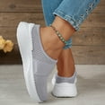 thumbnail image 4 of Mepaouo Womens Breathable Mesh Walking Mules Fashion Knitted Backless Slip on Sports Wedge Sneakers, 4 of 6