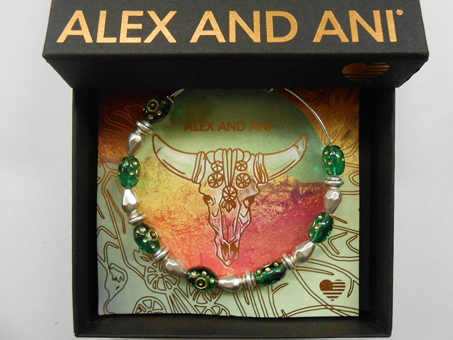Radiance Forest Rafaelian Silver Finish Bracelet With Box and Card