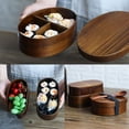 thumbnail image 4 of Wooden Bento Box Lunch Box Japanese Students Adults Japanese Tableware Sushi Rice Bowl Portable Picnic Food Container 1A, 4 of 6