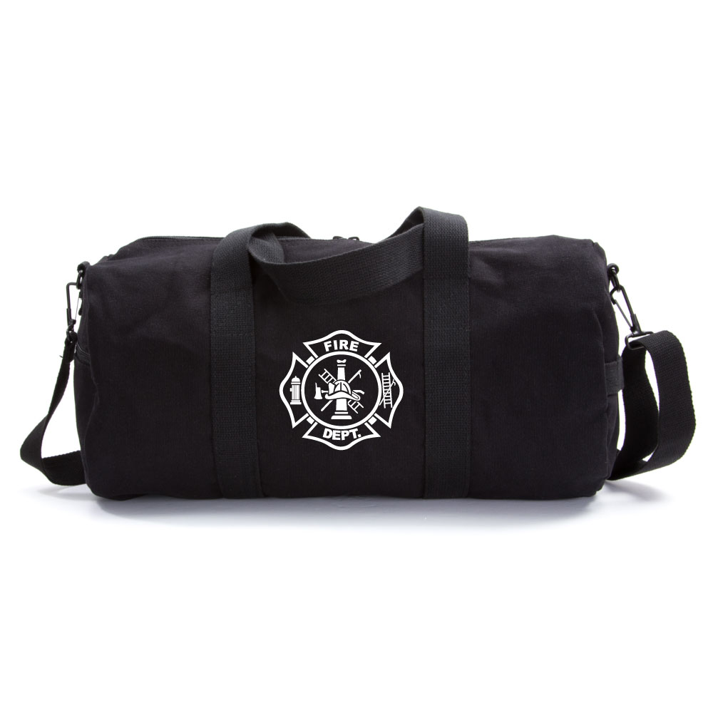 Fire Department Maltese Cross Army Sport Heavyweight Canvas Duffel Bag