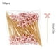 thumbnail image 3 of Brochetas de bambú desechables Pack de 100 | Palitos de guarnición de cóctel Red Bow, fruta, hamburguesa, sándwich, sándwiches y sushi Madera ecológica y duradera, 7,87 pulgadas, decoración para, 3 of 7