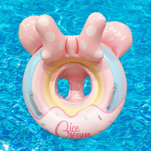 Piscina de flotación,Asiento de natación inflable con anillo flotante para piscina de bebé,Entrenador de flotador de piscina infantil con anillo de natación para bebé,Flotador inflable