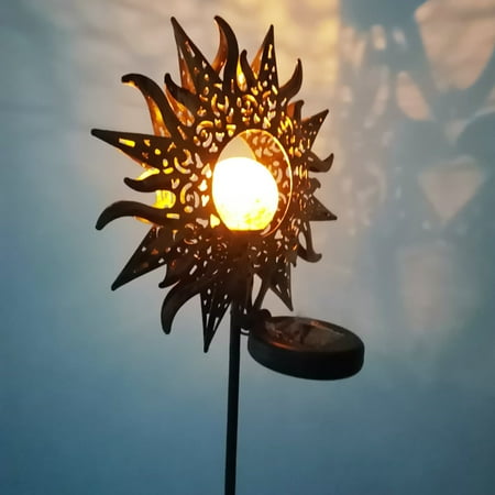 

STEADY Waterproof Metal Sun Decorative Pile Of Solar Lamp Outdoor Garden