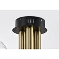 thumbnail image 4 of Atlas 31.6 in. 6-Light Indoor Matte Black and Brass Finish Semi-Flush Mount Ceiling Light with Light Kit, 4 of 6