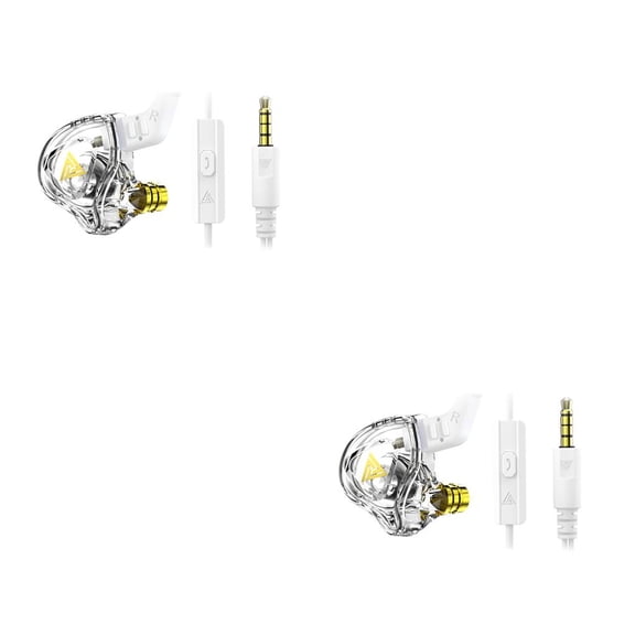Sidaley Auricular HIFI de 3,5 mm Auriculares portátiles Auriculares electrónicos Sonido estéreo Blanco 2piezas