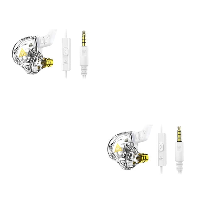 Sidaley Auricular HIFI de 3,5 mm Auriculares portátiles Auriculares electrónicos Sonido estéreo Blanco 2piezas