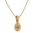 thumbnail image 4 of SuperJeweler 1 1/3 Carat Oval Shape Sapphire and Diamond Necklace In 14 Karat Yellow Gold, 18 Inches For Women, 4 of 6