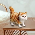 thumbnail image 4 of simhoa Cute Miniature Simulation Cat Figures Birthday Gift Collection Decoration Small Orange, 4 of 8