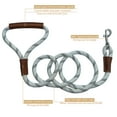 thumbnail image 3 of Heavy Duty Nylon Rope Dog Leashes with With comfortable and durable leather handles, handmade dog leash using strong Nylon rope for Small Medium and Large Dogs, 3 of 7