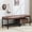 Dark Brown, variant on BRILHAMEZ 55"Wide Upholstered Bench Bed End Bench with Storage Box Iron Frame Shoe Bench for Bedroom Living Room Entryway