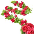 thumbnail image 1 of Artificial Rose Garland Hanging Simple Faux Rose Vine Floral Garland Decoration, 1 of 10