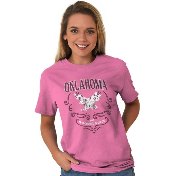 Brisco Brands - Oklahoma The Sooner State Feminine Eagle Womens Graphic ...