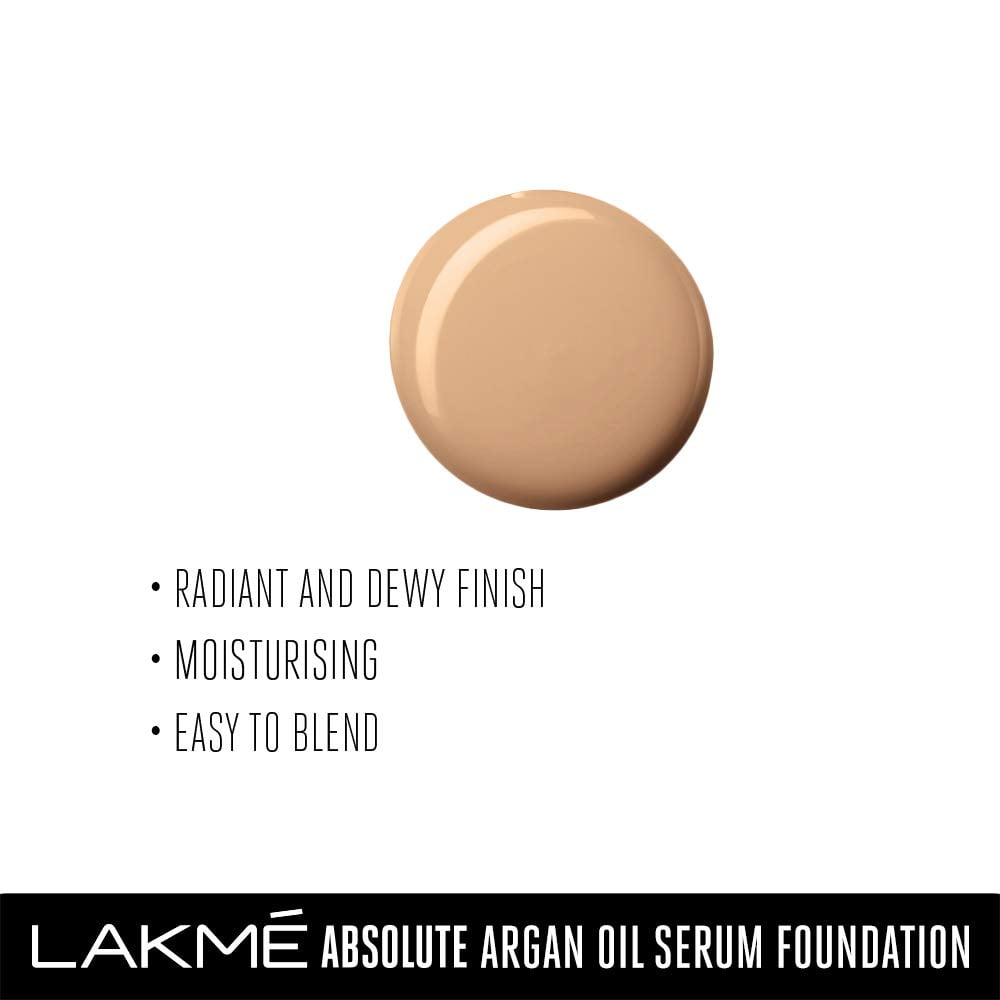 lakme absolute argan oil serum foundation silky golden