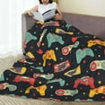 thumbnail image 6 of Honeii Retro Video Game Print Fleece Blanket - Throw Blanket for Bed, Sofa, Couch, Camping, and Travel , Microplush Ultra Soft Warm Blanket-40"x30", 6 of 7