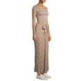 thumbnail image 4 of No Boundaries Juniors' Smocked Top and Wide Leg Pants Set, 4 of 6