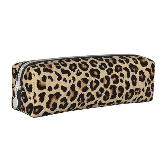 Honeii Leopard Print-1 Pattern Pencil Case, Pencil Pouch, Pencil Case Small, Pencil Pouch Aesthetic, PVC Pencil Pouch, Pencil Bag, Makeup Pouch