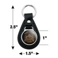 thumbnail image 2 of Hide and Seek Champion Bigfoot Sasquatch Funny Black Leather Keychain, 2 of 5