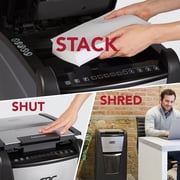 GBC, GBCWSM1757608, AutoFeed+ Office Shredder, 300X, Super Cross-Cut, 300 Sheets, 1 Each, Black
