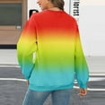thumbnail image 5 of tarylea Crew Neck Sweatshirt for Women Long Sleeve Gradient Color Pullover Cinch Cuff Loose Tops Casual Fall Dressy Tops, 5 of 5