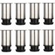thumbnail image 1 of Set Of 8 Furniture Legs, Adjustable Leg Furniture Legs - Chrome Metal - Adjustable Height (total: 80-95mm) Banmo, 1 of 5