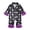0#Black506, variant on Elegyee Newborn Girls Halloween Satin Pajamas Cartoon Ghost Bow Long Sleeve Sleepwear Set