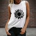 thumbnail image 2 of Ichuanyi Womens Tops, Summer Women's Fashion Casual Loose Sunflower Series Printed Sleeveless Tank Top, 2 of 4