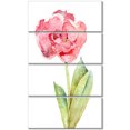 thumbnail image 2 of Single Pink Tulip on White Background - Flower Artwork on Canvas, 2 of 3