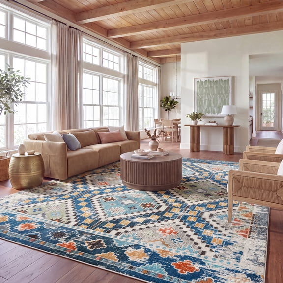 Safavieh Madison Lanford Southwestern Area Rug, Navy/Beige, 9' x 12'