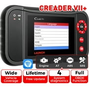 Launch X431 Creader VII+ (CRP123) Auto Code Reader OBDII/EOBD Scanner Scan Tool Testing Engine/Transmission/ABS/ Airbag System Update via PC