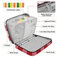 thumbnail image 4 of Haosy Accordion File Organizer Zipper Binder 500 Sheet 6-Tab Expanding File Folder Multi-Pocket 1.2 Inch 3 Ring Red and White Checkered, 4 of 7