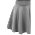 thumbnail image 3 of MBJ WB669 Womens Basic Versatile Strechy Flare Skater Skirt XL GREY, 3 of 4