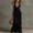 Black, variant on Morttic Women's V-Neck Ruffle Camisole Dress – Irregular Hem Bohemian Sleeveless Solid Color Vacation Maxi Dress Navy Blue,M
