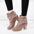 thumbnail image 2 of Aoochasliy Womens Shoes Boots Winter Large Size Thick Soled Thick High Heels Short Shoes Basic Clothes, 2 of 8